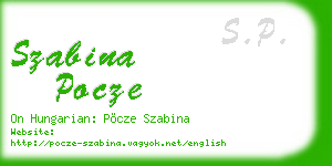 szabina pocze business card