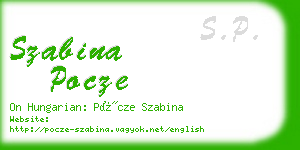 szabina pocze business card